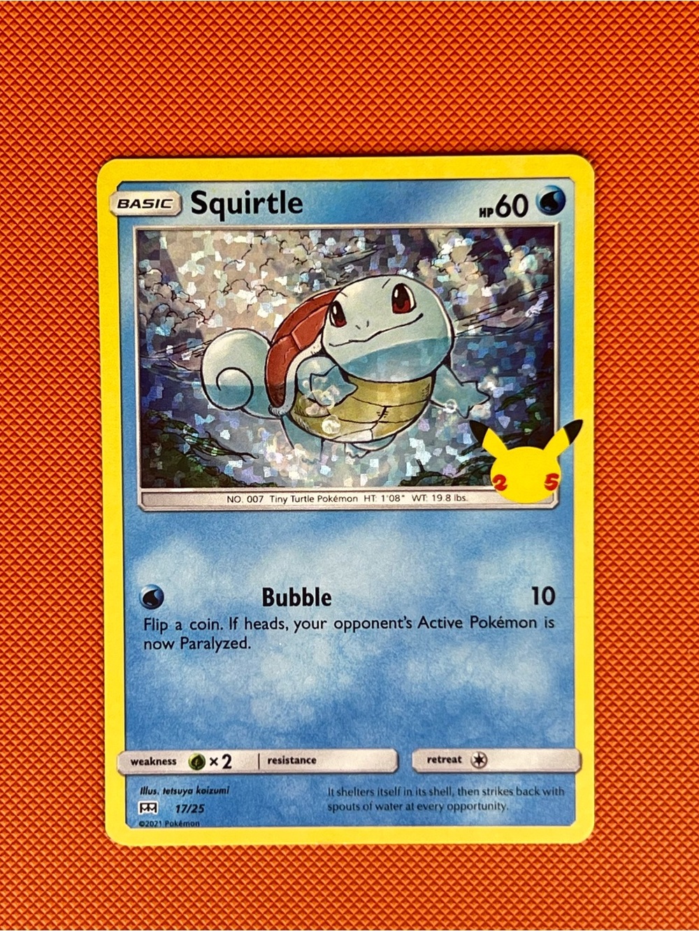 Pokemon Squirtle McDonald’s 25th Anniversary Promo HOLOFOIL 17/25